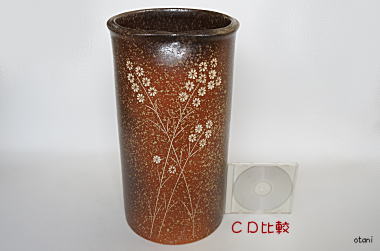 小花花柄正面からCDと比較したところです