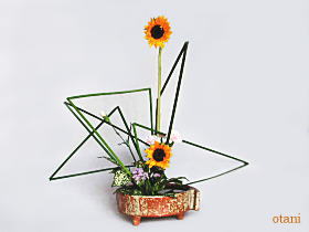 コンポートに生けたところ